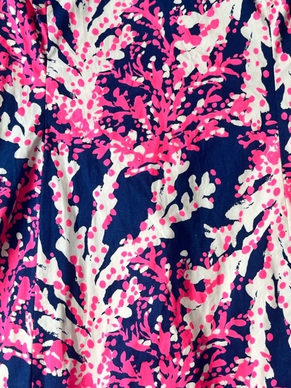 Lilly Pulitzer Fiesta Stretch Dress Beyond the Sea Print Ruffle Sleeve Pink - Picture 5 of 12